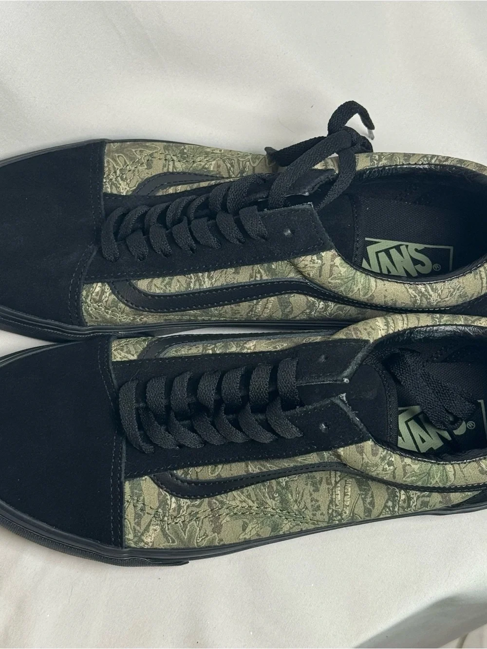 NWOT Vans Old Skool Black Camo Low Top Skate Shoes Size 10